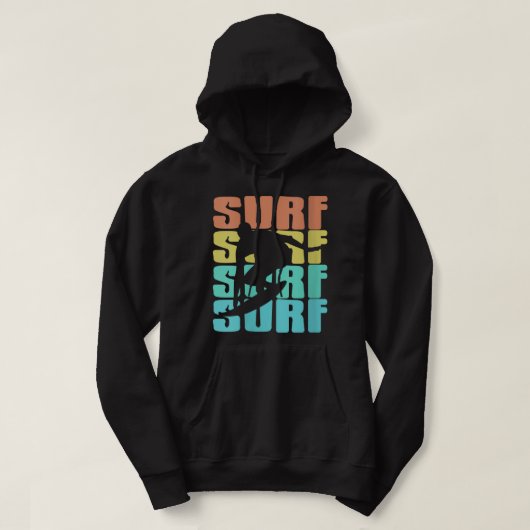 Frauen Retro Vintag Surfing Geschenk 663 Hoodie (Design vorne)