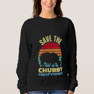 Frauen Rettete Die Chubby Unicorns Vintag Funny Rh Sweatshirt