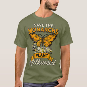 Frauen Rettete die Monarchen Pflanze Milkweed Funn T-Shirt
