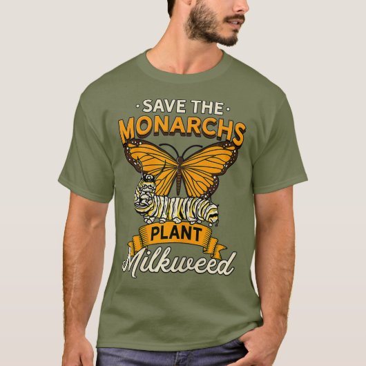 Frauen Rettete die Monarchen Pflanze Milkweed Funn T-Shirt (Vorderseite)
