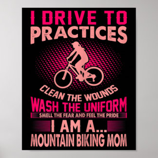 Frauen riechen Angst, fühlen Stolz beim Mountainbi Poster