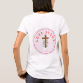 Frauen Rosa Jesus T-Shirt (Rückseite)