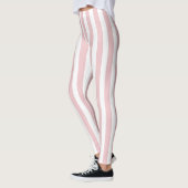 Frauen rosa und weiße Streifen-Leggings Leggings (Links)