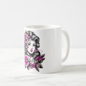 Frauen-Rosen-Kaffeetasse Kaffeetasse (VorderseiteRechts)