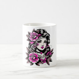 Frauen-Rosen-Kaffeetasse Kaffeetasse