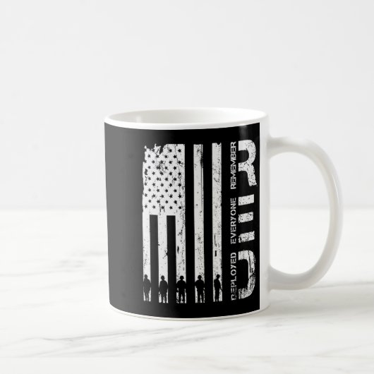 Frauen Rot Remember Everyone Deployed Militär Frei Kaffeetasse (Rechts)