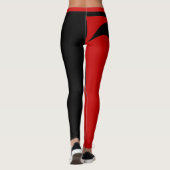Frauen rot und schwarze Leggings (Rückseite)
