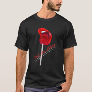 Frauen rote Lippen Lutscher Lolipop rote Lippen T-Shirt