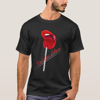 Frauen rote Lippen Lutscher Lolipop rote Lippen    T-Shirt