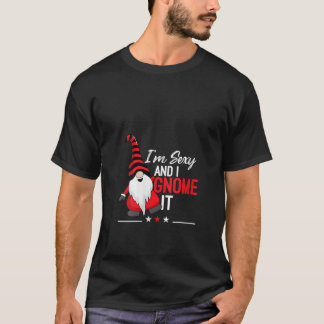 Frauen Roter Gnom Ich bin sexy und ich weiß es V-A T-Shirt