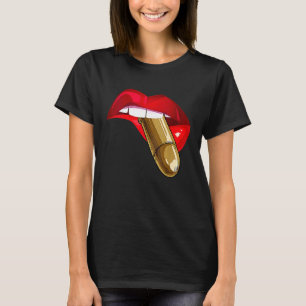 Frauen Roter Lippen Nicht Eine Pfefferspray Art Vo T-Shirt