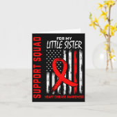 Frauen Roter Little Schwester Herzerkrankung Bewus Karte (Gelbe Blume)