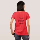 Frauen rotes T-Shirt (Schwarz voll)