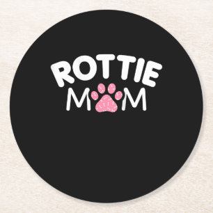 Frauen Rottie Mama Apparel Rottweiler Eigentümer L Runder Pappuntersetzer