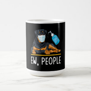 Frauen Rottweiler Hunde Gesichtsmaske Hand Sanitiz Kaffeetasse
