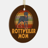 Frauen-Rottweiler-Mama-Design für Hundebesitzer Keramik Ornament (Rechts)