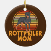 Frauen-Rottweiler-Mama-Design für Hundebesitzer Keramik Ornament (Hinten)