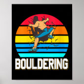 Frauen rückwärts bouldernde Wand zerschlagen Innen Poster (Vorne)