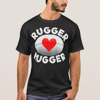 Frauen Rugger Hugger Rugby Lover Herz und Ball T-Shirt