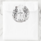 Frauen Runder Aufkleber (Tasche)