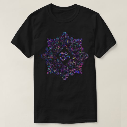 Frauen Sacred Geometry Mandala T-Shirt Pilates Yog (Design vorne)