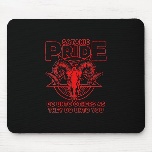 Frauen Satanic Pride Satanismus Pagan Ziege Satan Mousepad (Vorne)