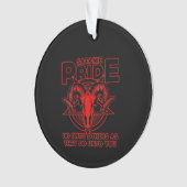 Frauen Satanic Pride Satanismus Pagan Ziege Satan Ornament (Vorderseite)