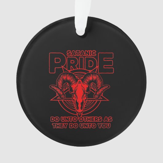 Frauen Satanic Pride Satanismus Pagan Ziege Satan Ornament (Vorderseite)