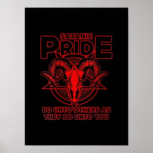 Frauen Satanic Pride Satanismus Pagan Ziege Satan Poster (Vorne)