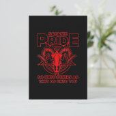 Frauen Satanic Pride Satanismus Pagan Ziege Satan RSVP Karte (Stehend Vorderseite)