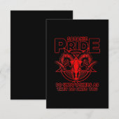 Frauen Satanic Pride Satanismus Pagan Ziege Satan RSVP Karte (Vorne/Hinten)