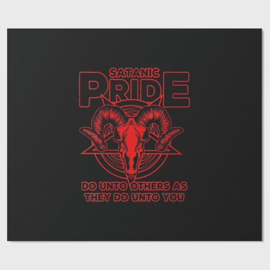 Frauen Satanismus Heidenziege Satan Geschenkpapier (Flach)