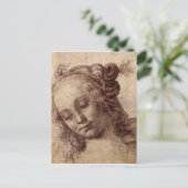 Frauen schauen nach unten postkarte (Stehend Vorderseite)