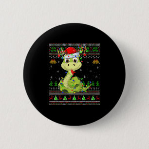Frauen Schlangen Hässliche Weihnachts Pullover Ren Button