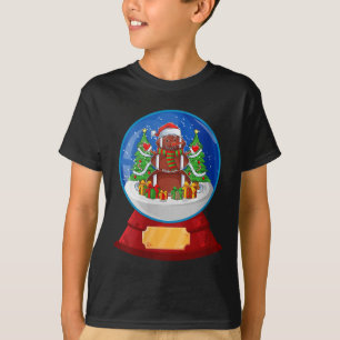 Frauen Schneemann Fußball Santa Hut Frohe Weihnach T-Shirt