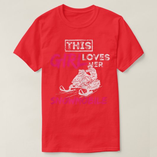 Frauen Schneemobil Mädchen T-Shirt (Design vorne)