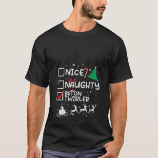 Frauen Schöne Unartige Stabtwirlerin Majorette Wei T-Shirt