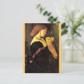 Frauen-Schrei-Eulenantikenmalerei Postkarte (Stehend Vorderseite)