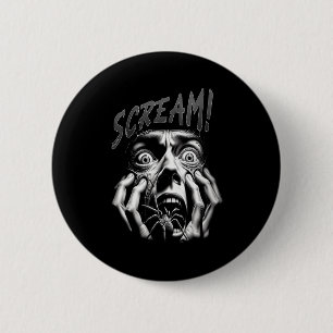 Frauen Schrei Horror Gesicht Seitlicher Terror Gru Button