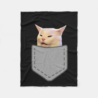 Frauen schreien am Tischabend Funny Cat Meme Fleecedecke