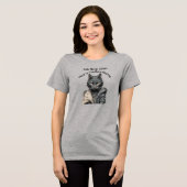Frauen Schriftsteller Cat T Shirt (Vorderseite voll)