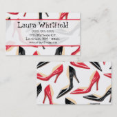 Frauen Schuhe Visitenkarte mit hohen Absätzen Stil (Vorne/Hinten)