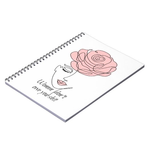 Frauen schulden dir kein Foto-Notebook Notizblock (Linke Seite)