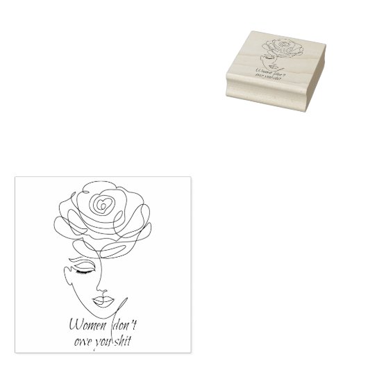 Frauen schulden dir keine Briefmarke Gummistempel (Stempel)