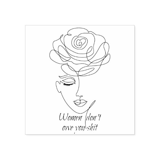 Frauen schulden dir keine Briefmarke Gummistempel (Prägung)