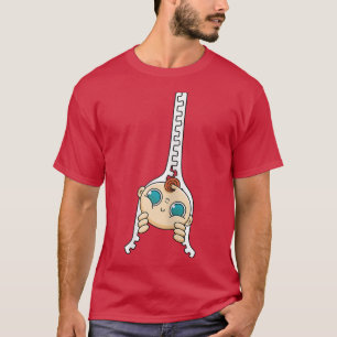 Frauen Schwangerschaft Spaß Mama Zipper Baby Peeki T-Shirt