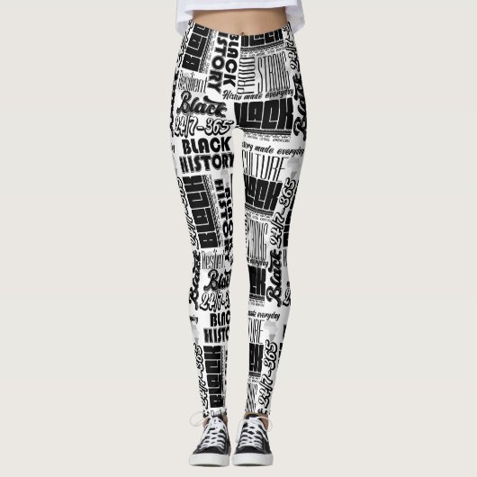 Frauen Schwarze Geschichte Leggings (Vorderseite)