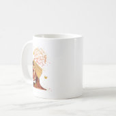 Frauen Schwarze Girl Magic Afro American Melanin N Kaffeetasse (Vorderseite Links)