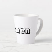 Frauen Schwarzer Farbtext Latte Tasse Pakenham Sch (Rechte Ecke)