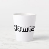 Frauen Schwarzer Farbtext Latte Tasse Pakenham Sch (Vorderseite)